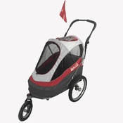 InnoPet - Red/Off White Sporty Dog Trailer DeLuxe