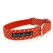 Salt Dog Studios - Salt Dog Studio Red Polka Dot Dolly Dog Collar
