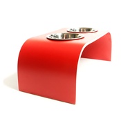 Lola and Daisy - Red Raised Dog Bowl Holder