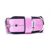 El Perro - 4cm width Fleece Comfort Dog Collar - Baby Pink