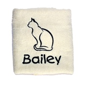 My Posh Paws - Personalised Cat Towel – Cream