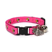 Mog's Togs - Pink Bumblebees Satefy Cat Collar