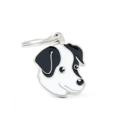 My Family - Jack Russell Engraved ID Tag – Black & White