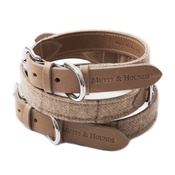 Mutts & Hounds - Oatmeal Check Tweed Dog Collar