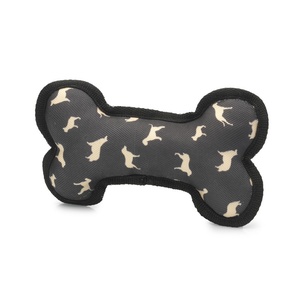 Silhouette Print Squeaky Dog Bone Toy