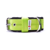 El Perro - 4cm width Fleece Comfort Dog Collar - Neon Green