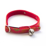 Hiro + Wolf - Kiwi Shweshwe Red Cat Collar