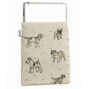Mutts & Hounds - Dogs Linen Tablet Case - Natural