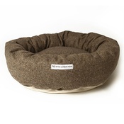 Mutts & Hounds - Herringbone Tweed Donut Dog Bed