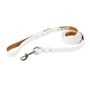 Tuscany Leather Dog Lead – White