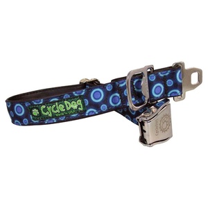 Blue Space Dots Dog Collar