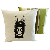 Tomato Catshop - Horse Pistachio Stripe Cushion