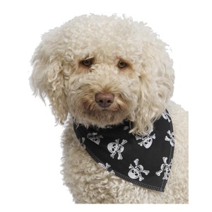 Dog Bandana - Black Skulls
