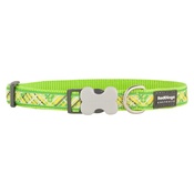 Red Dingo - Flanno Dog Collar – Lime Green