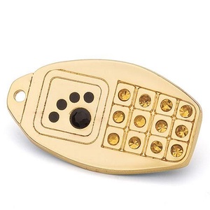 Gold Phone Dog Tag
