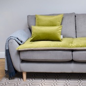 The Lounging Hound - Lustre Velvet Sofa Topper - Grass