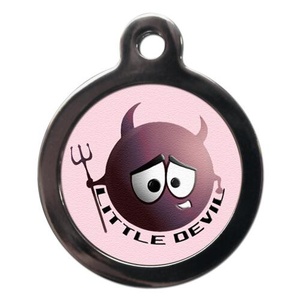 Pink Little Devil Pet ID Tag