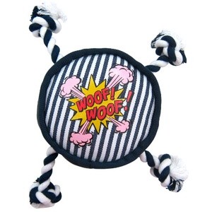 Woof Woof Chew Squeaky Toy with Rope