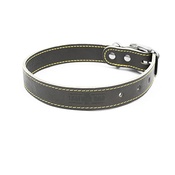 The Leather Dog Co - Grey Leather Dog Collar