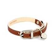 Linny - Tan Leather Cat Collar