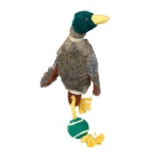 House of Paws - Duck Dog Toy with Rope Tail & Tennis Ball