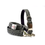 My McDawg - Collar & Lead Set - Grey Herringbone