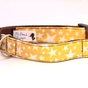 Pet Pooch Boutique - Mustard Yellow Stars Collar