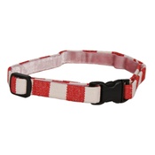 Creature Clothes - Stripey Red/White Cat Collar
