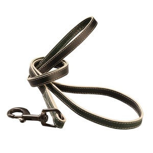 Paris Croc Dog Lead – Forest Green & Stone