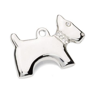 Silver Dog-Shaped Tag