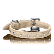 Tan Swarovski Dog Collar
