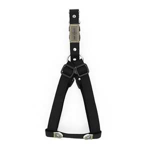 Black Cotton Webbing Dog Harness