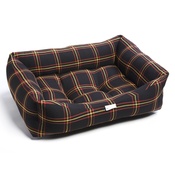 Pet Pooch Boutique - Black & Gold Tartan Dog Bed