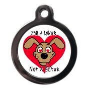 PS Pet Tags - Lover Not A Biter Dog ID Tag