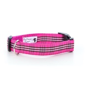 Pet Pooch Boutique - Pink Burberry Plaid Dog Collar