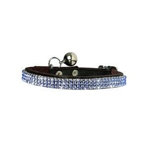 Crystal Princess Leather Cat Collar – Brown