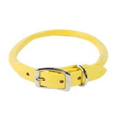 Auburn Leathercrafters - Rolled Leather Dog Collar – Yellow