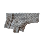 Ruby Rufus - Kora Cable Knit Cashmere Dog Sweater - Dove
