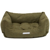 Mutts & Hounds - Forest Green Tweed Boxy Bed