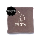 My Posh Paws - Personalised Cat Blanket - Milk Chocolate