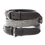 Mutts & Hounds - Stoneham Grey Tweed Dog Collar