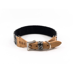 Tweed & Leather Dog Collar - Henley