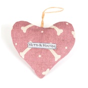 Mutts & Hounds - Heather Bone Linen Lavender Heart