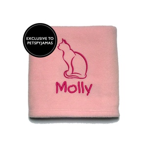 Personalised Cat Blanket - Pink