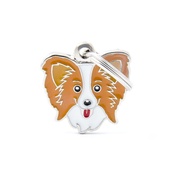 My Family - Papillon Engraved ID Tag