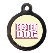 PS Pet Tags - Foster Dog Pet ID Tag - Pink
