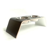 Lola and Daisy - Black & White Raised Dog Bowl Holder