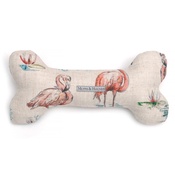 Mutts & Hounds - Flamingo Squeaky Bone Dog Toy