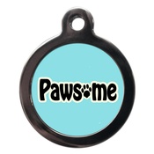 PS Pet Tags - Blue Pawsome Dog ID Tag