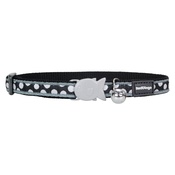 Red Dingo - White Spots on Black Cat Collar